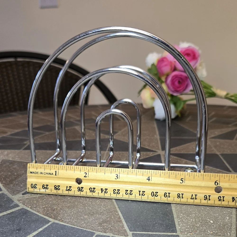 Vintage Chrome Metal Napkin Holder